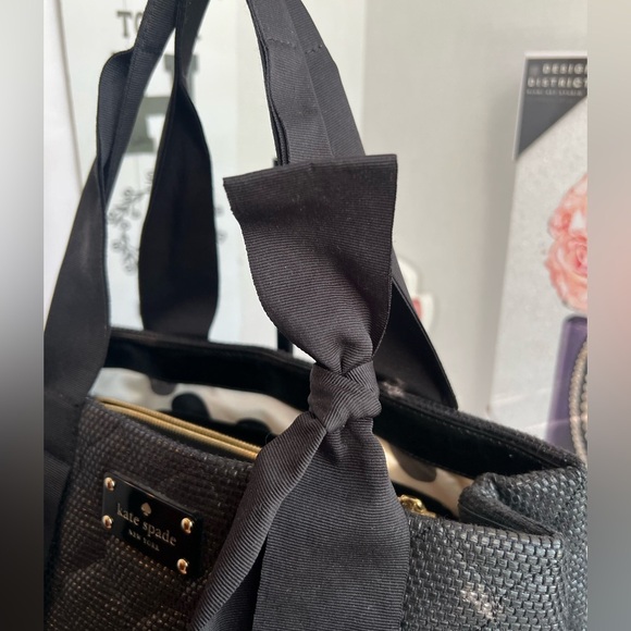 Kate Spade quilted Grosgrain Ribbon Bow Black tote bag - Picture 4 of 14